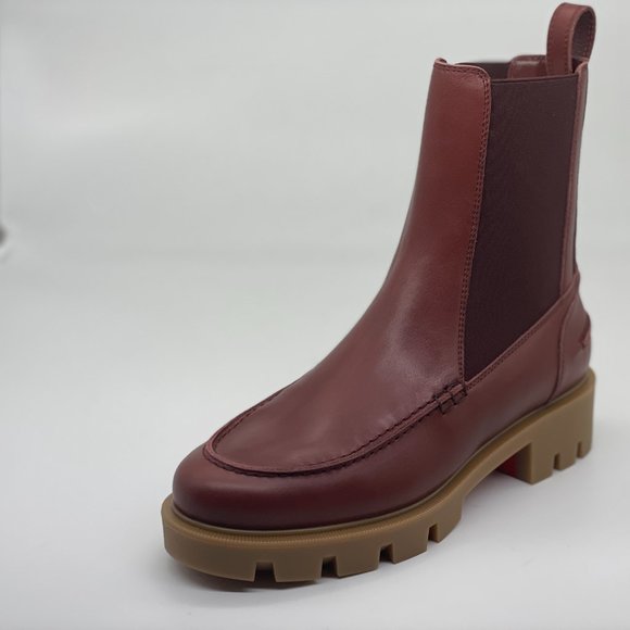 Christian Louboutin GLORINA BOOTY FLAT Lug Sole Chelsea Ankle Boots Boots - Picture 5 of 15